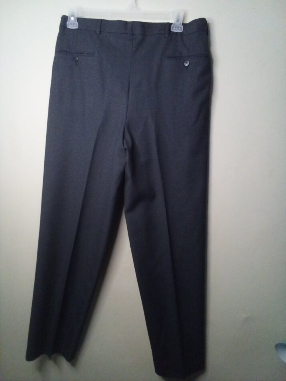 Hart Schaffner Marx Pants Men 34 x 31 Pleats Trousers Check Gray - Picture 11 of 16